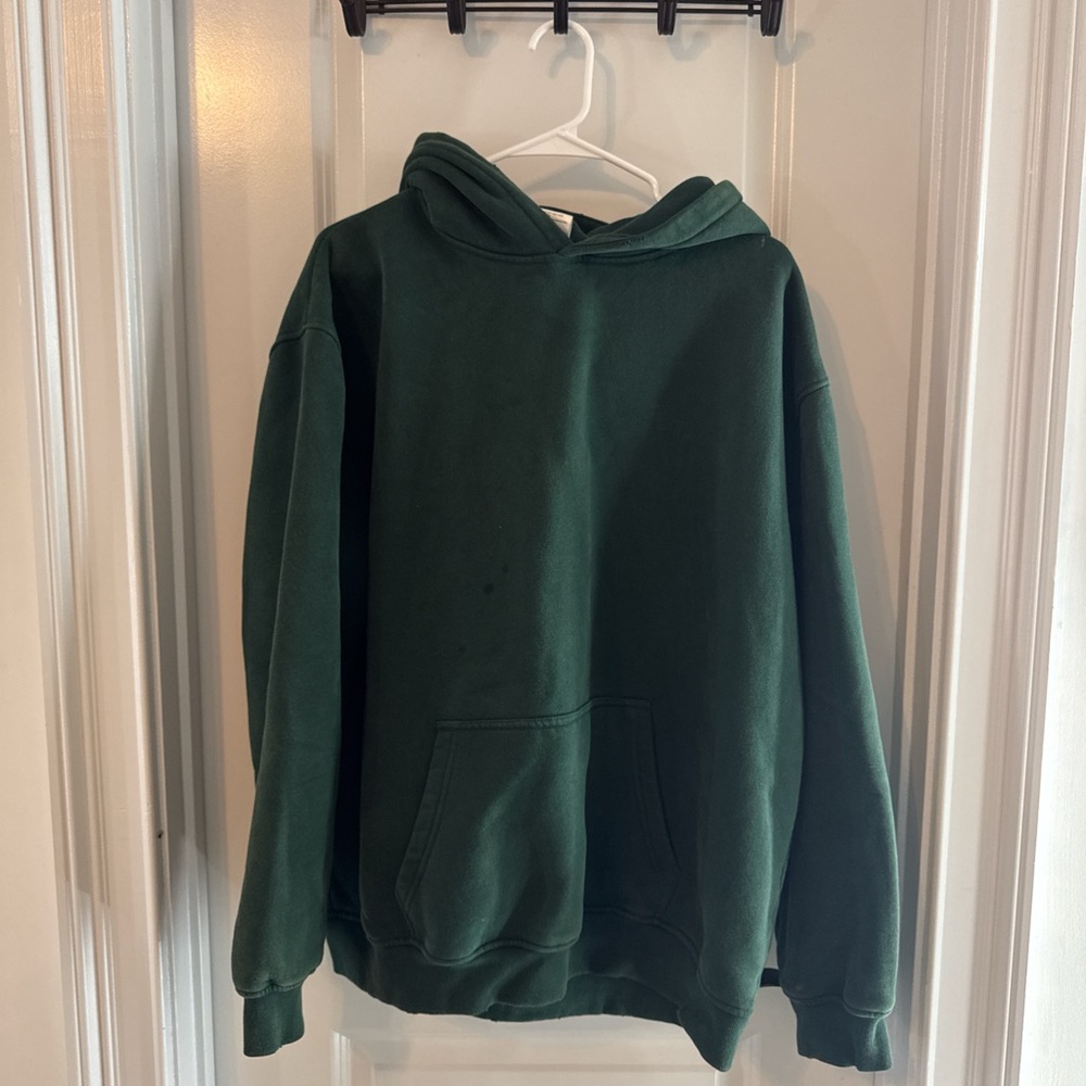 Oversized Men's Green Hoodie